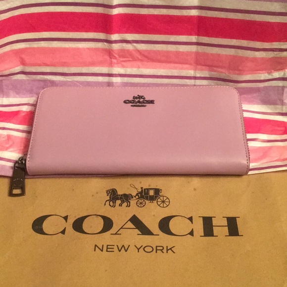 Coach Handbags - NEW Coach lavender lilac zip around wallet LAST 1
